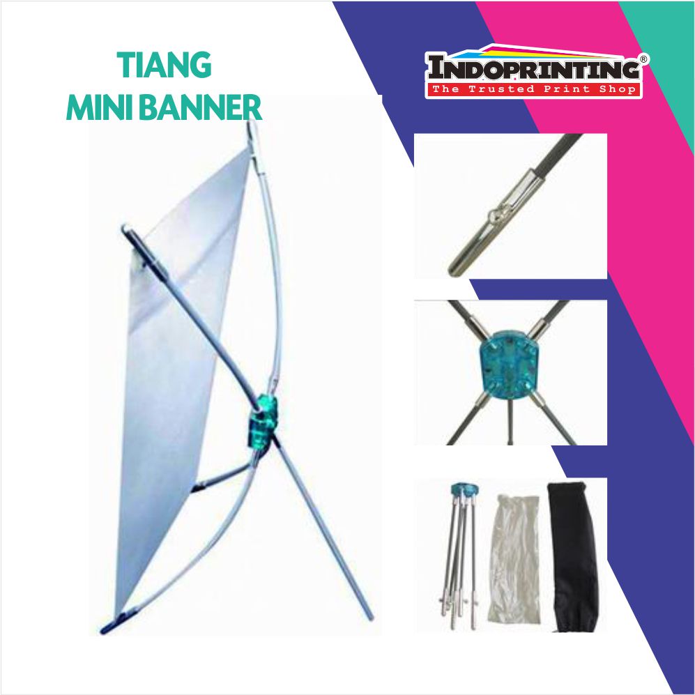 Tiang Mini X Banner (ukuran 27x40cm) INDOPRINTING